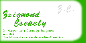 zsigmond csepely business card